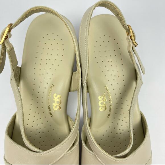 SAS | 7.5AA Caress Bone Cross Strap Wedge Sandals - Picture 7 of 15